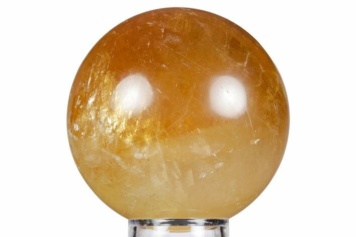Polished Honey Calcite Sphere - China #359511